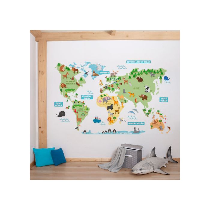 dětská mapa světa